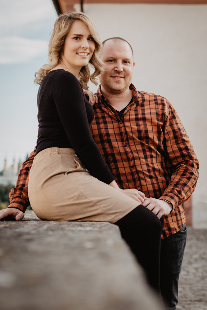 Engagement Fotoshooing in Würzburg auf der Festung Marienberg