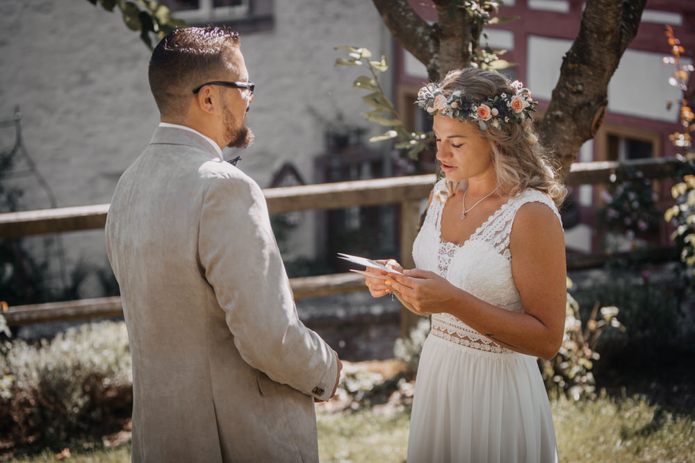 Hochzeit in Creglingen und Hochzeitsfeier in der Uhlenmühle in Aub